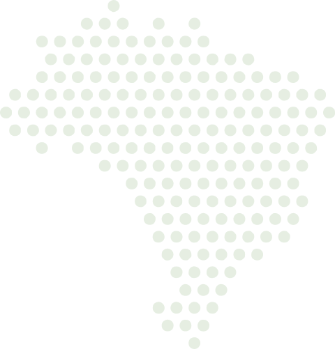 Mapa do Brasil pontilhado